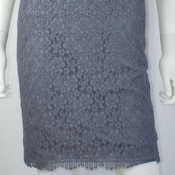 NWT Tan & Gray Lace Dress Sz M - Picture 4 of 6